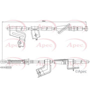 Apec Handbrake Cable Right Rear CAB1150