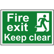 Scan Fire Exit Keep Clear - PVC Sign 300 x 200mm - 1513