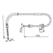 Bosch Handbrake Cable Right Rear 1 987 482 230