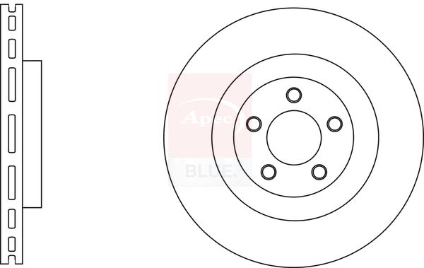 Apec 2 x Brake Disc Set Vented