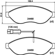 DON Front Brake Pad Set PCP2084