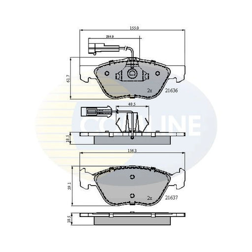 Comline 4 x Front Brake Pad Set CBP1897