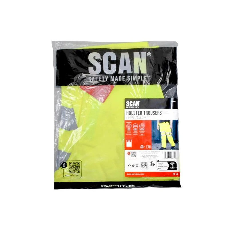 Scan Hi-Vis Holster Trouser Yellow - W39-41in - SCAHVHTXXL