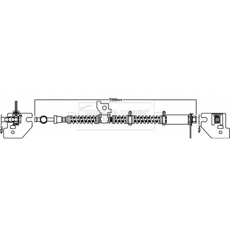 Borg & Beck Brake Hydraulic Hose Line Rear BBH8308