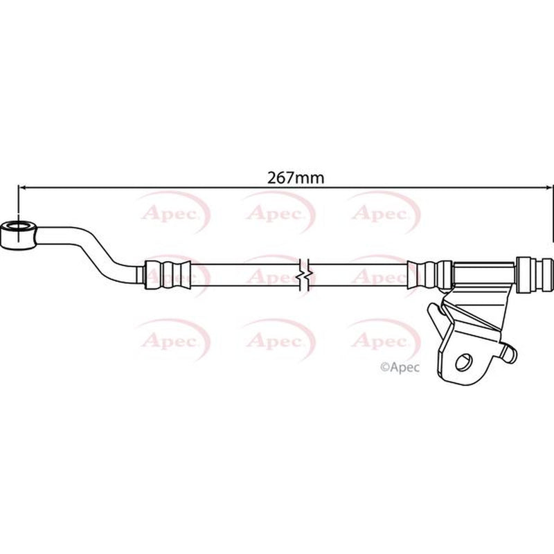 Apec Brake Hydraulic Hose Line Rear Left HOS4203