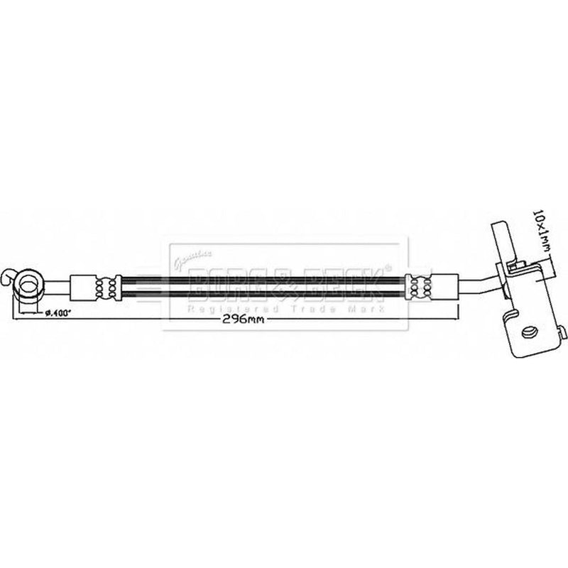 Borg & Beck Brake Hydraulic Hose Line Rear Left BBH8290