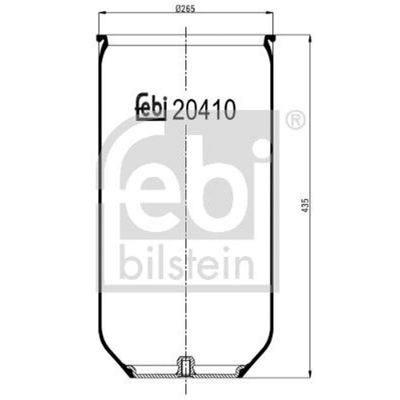 Febi Air Suspension Bellow 265mm 20410