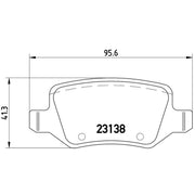 Brembo 4 x Rear Brake Pad Set P50058