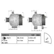 Denso Car Alternator 12V DAN519