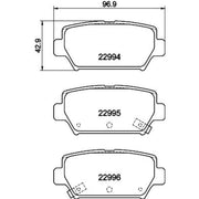 DON Rear Brake Pad Set PCP1620