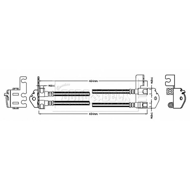 Borg & Beck Brake Hydraulic Hose Line Rear Left BBH8762