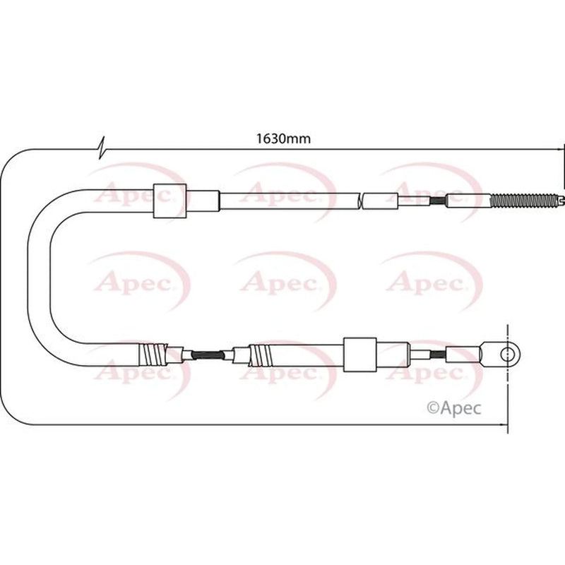 Apec Handbrake Cable Left Rear CAB1021