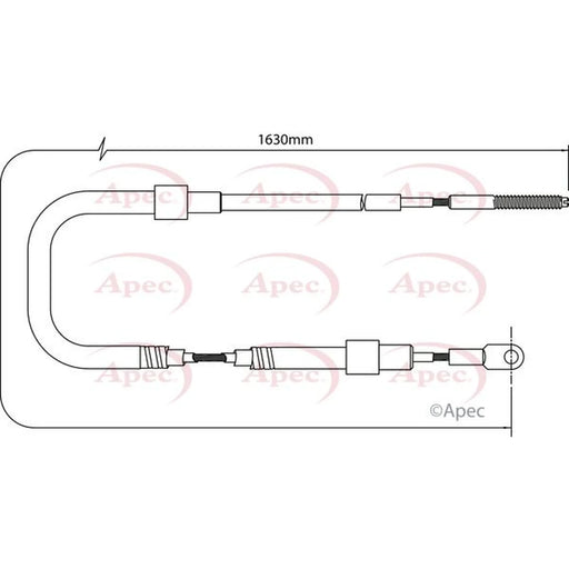 Apec Handbrake Cable Left Rear CAB1021