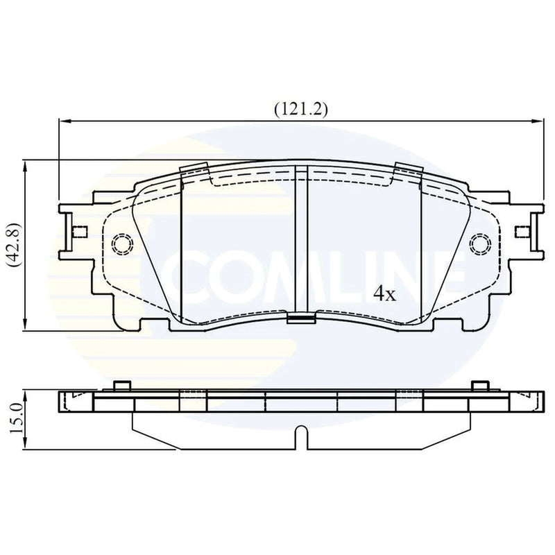 Comline 4 x Rear Brake Pad Set CBP02460
