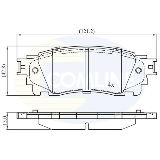 Comline 4 x Rear Brake Pad Set CBP02460
