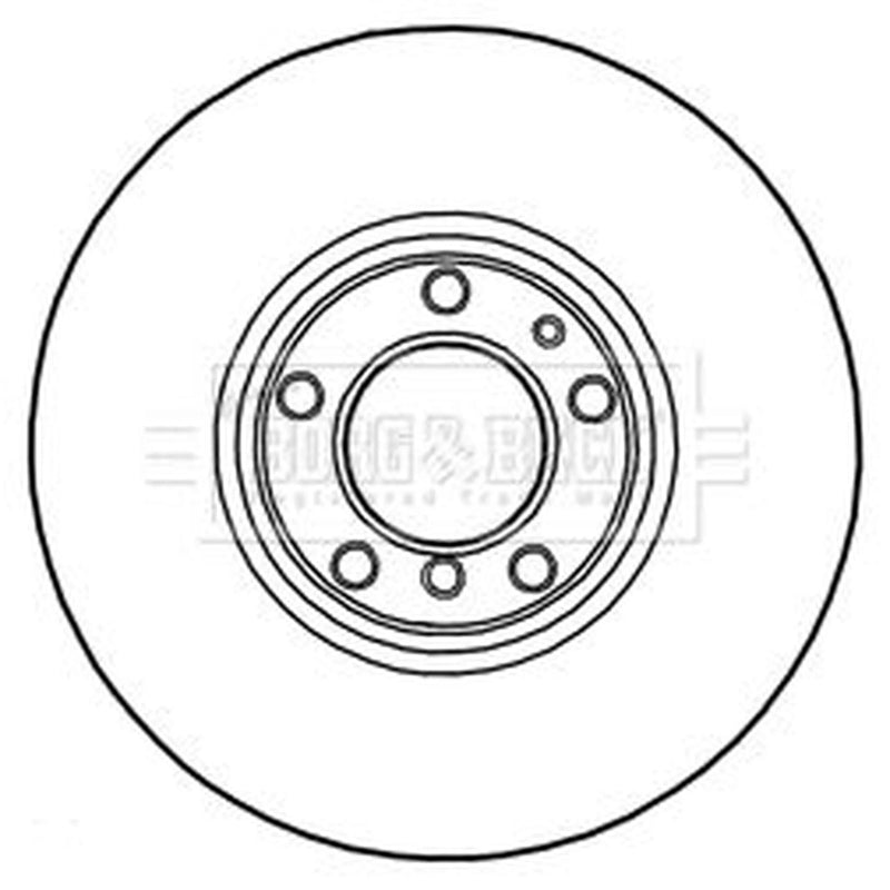 Borg & Beck 2 x Vented Front Brake Discs BBD5745S
