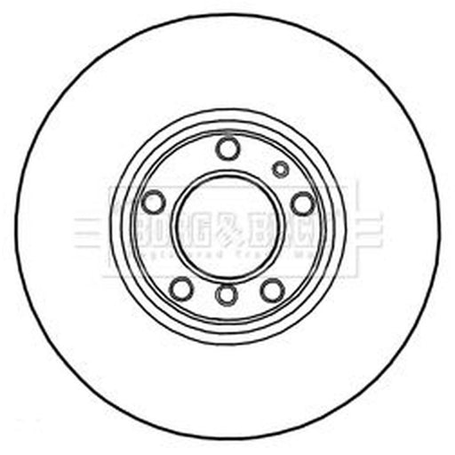 Borg & Beck 2 x Vented Front Brake Discs BBD5745S