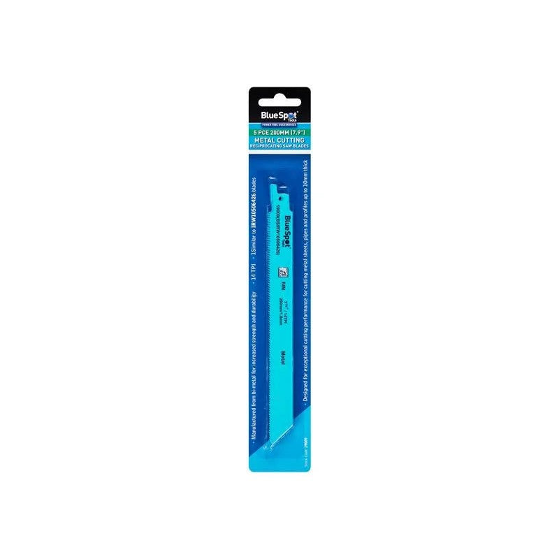 BlueSpot Tools Bi-Metal Reciprocating Saw Blade 240mm x 5 TPI (Pack 5) - 19009