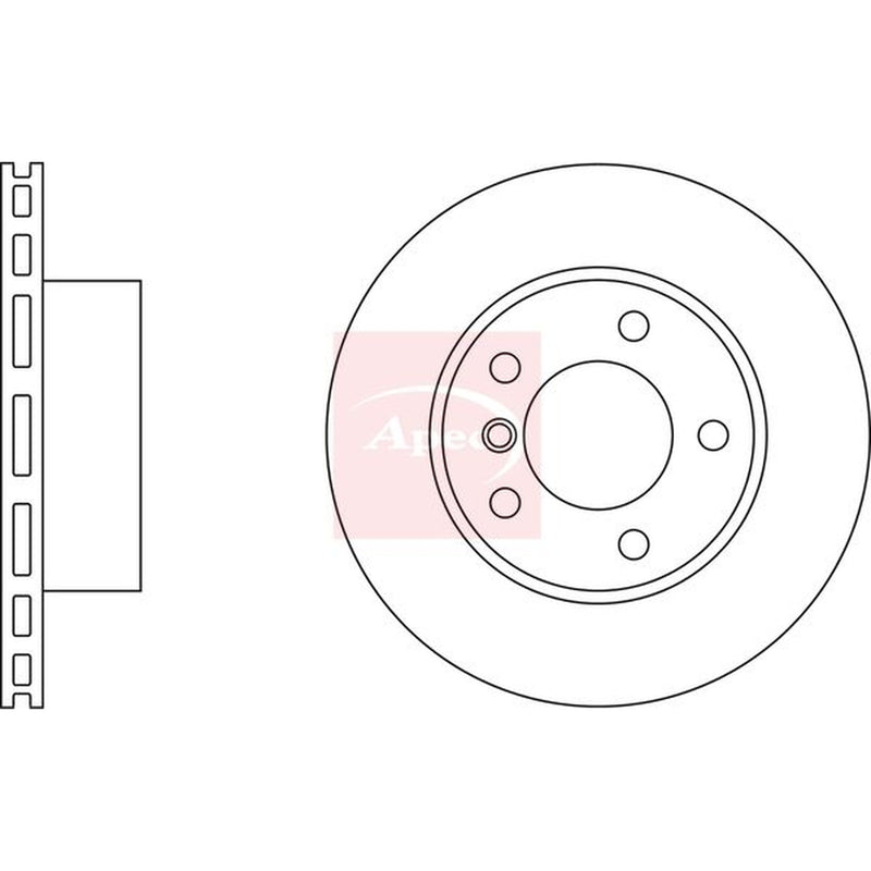 Apec 2 x Vented Front Brake Discs DSK2246