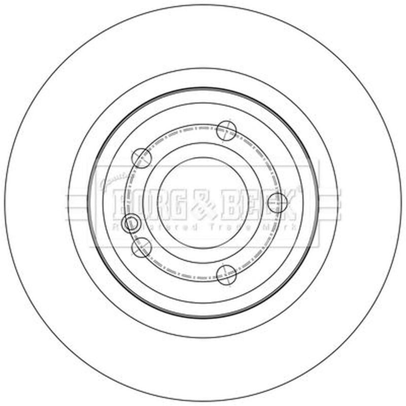 Borg & Beck 2 x Solid Rear Brake Discs BBD5618