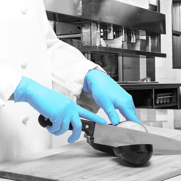 10x Bodyguards GL895 Powder Free Blue Nitrile Disposable Gloves Large Box of 100 Bodyguard  - Town Parts