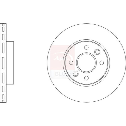 Apec 2 x Vented Front Brake Discs SDK6957