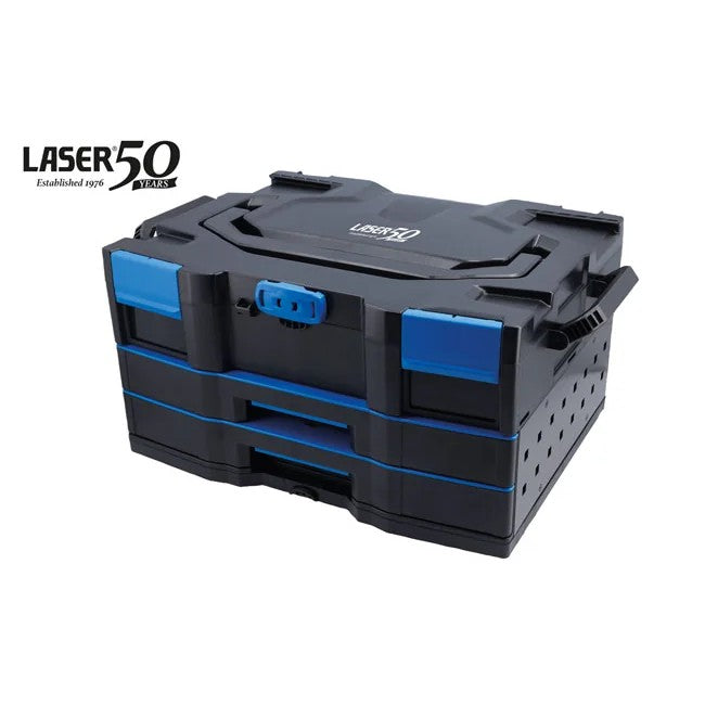 Laser Tools Premium Stackable 2 Drawer Storage System with Top Box - 50th