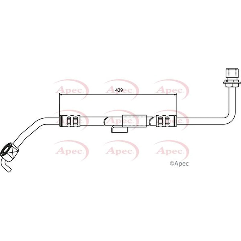 Apec Brake Hydraulic Hose Line Front Left HOS3246