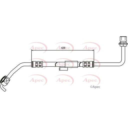Apec Brake Hydraulic Hose Line Front Left HOS3246