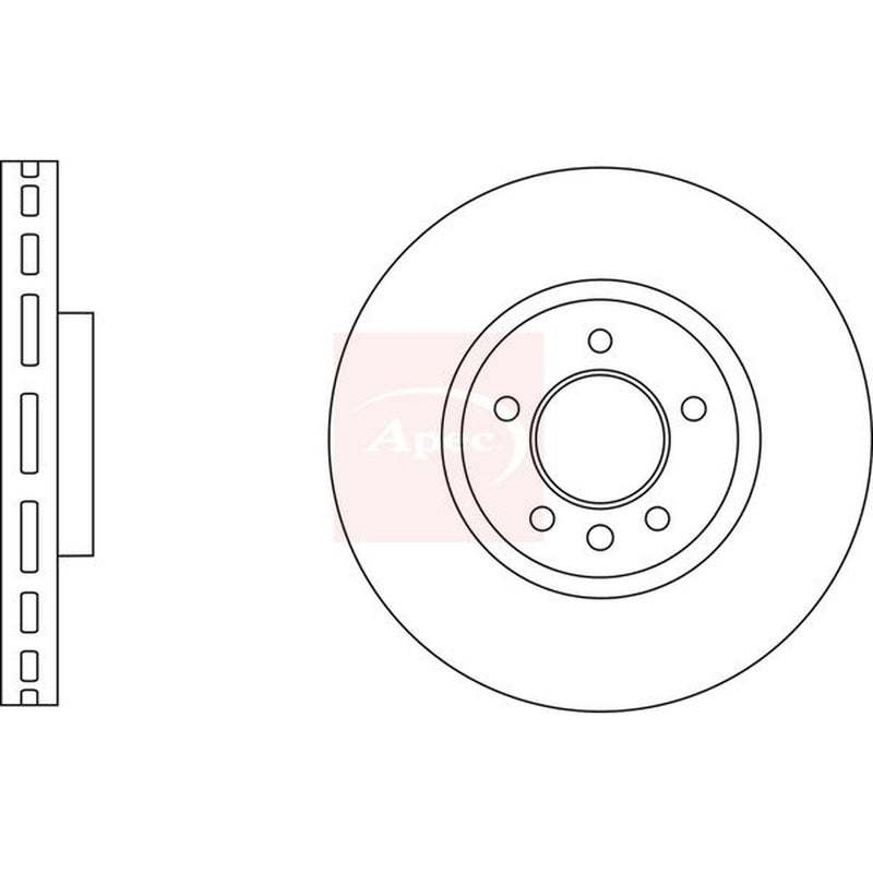 Apec 2 x Vented Front Brake Discs DSK2883
