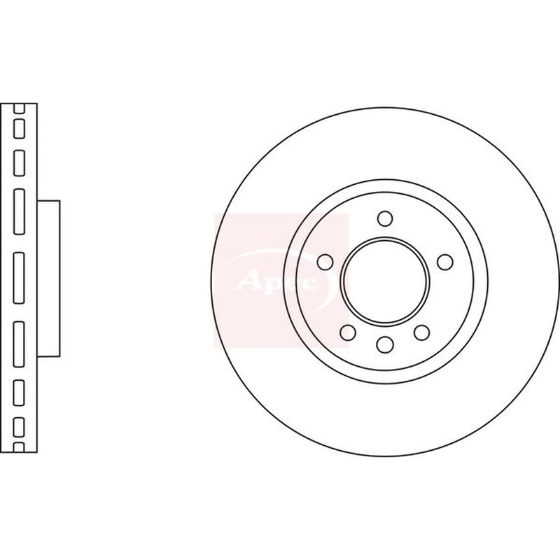 Apec 2 x Vented Front Brake Discs DSK2883