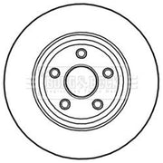 Borg & Beck 2 x Vented Front Brake Discs BBD6005S
