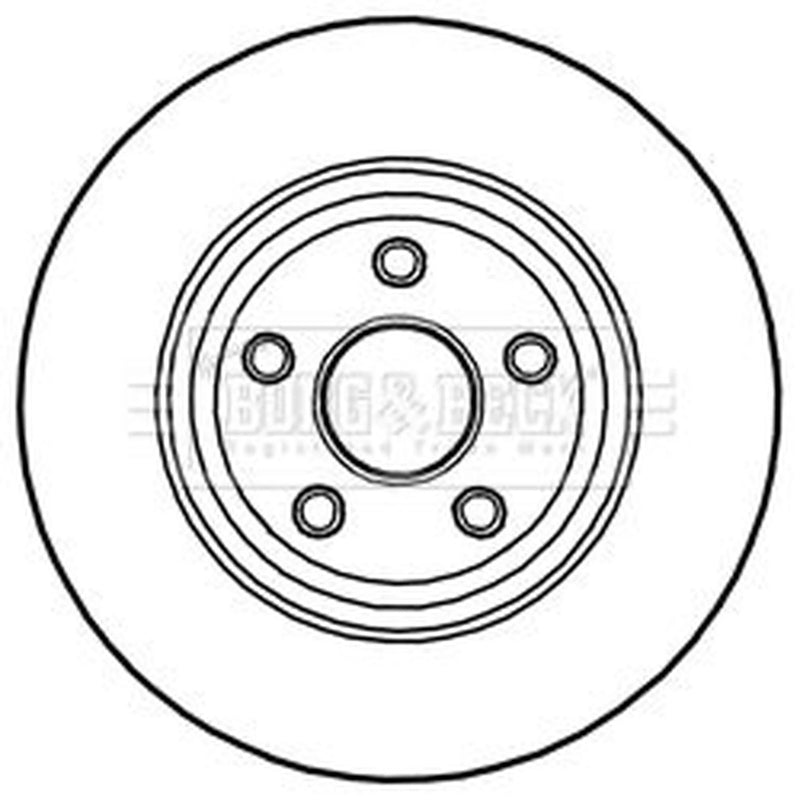 Borg & Beck 2 x Vented Front Brake Discs BBD6005S
