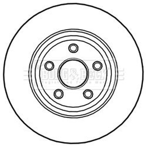 Borg & Beck 2 x Vented Front Brake Discs BBD6005S