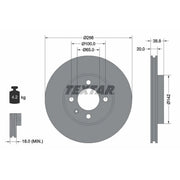 Textar 2 x Vented Front Brake Discs 92036803