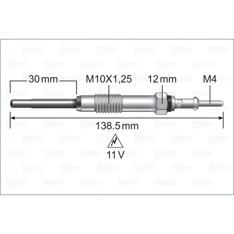 Valeo Diesel Engine Glow Plug 345245