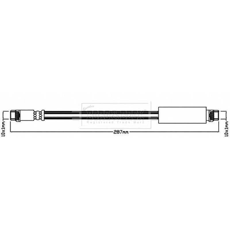 Borg & Beck Brake Hydraulic Hose Line Rear Left BBH8352