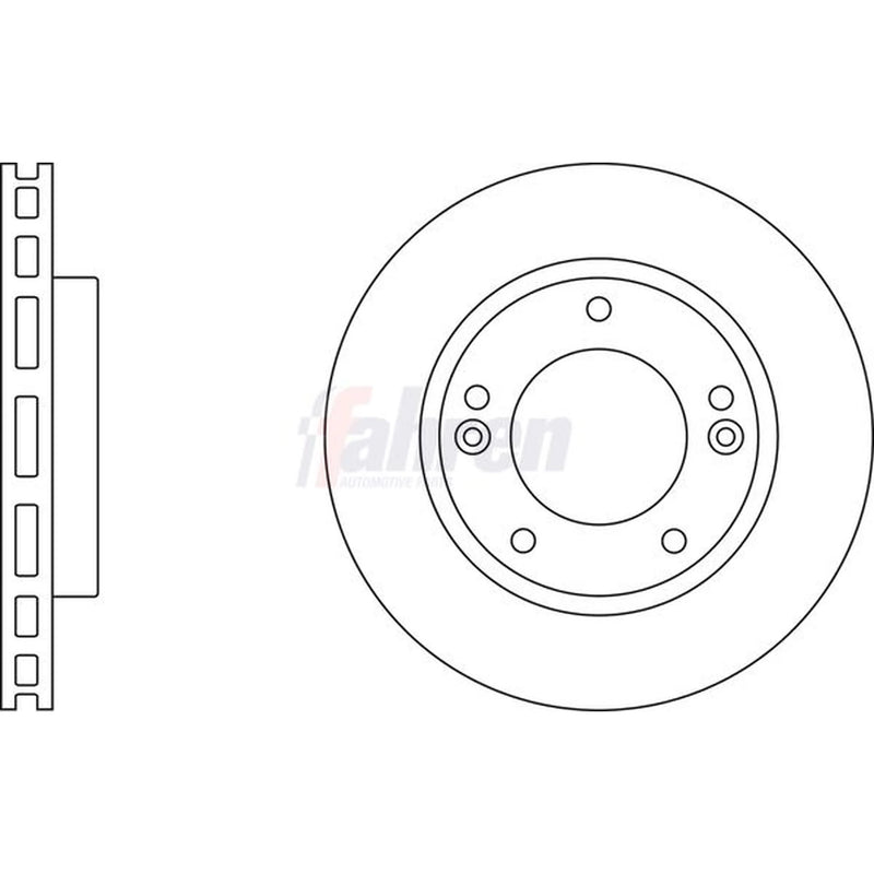 Fahren 2 x Vented Front Brake Discs FBD6464