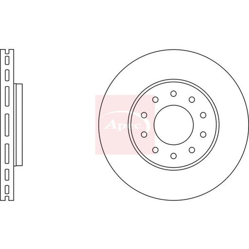 Apec 2 x Vented Front Brake Discs DSK2804