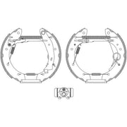 Mintex Brake Shoe Set Axle Kit MSP140