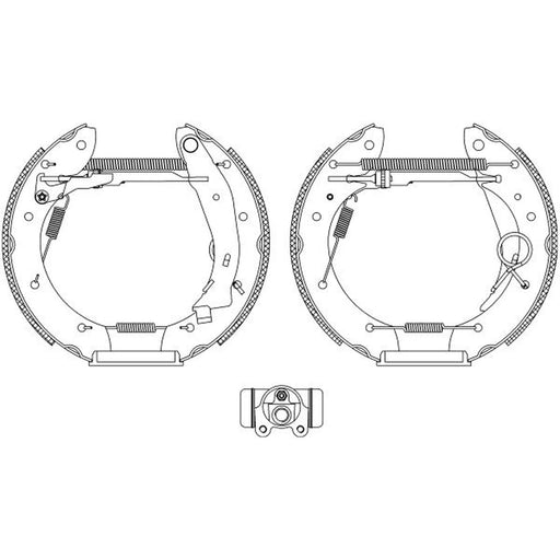 Mintex Brake Shoe Set Axle Kit MSP140