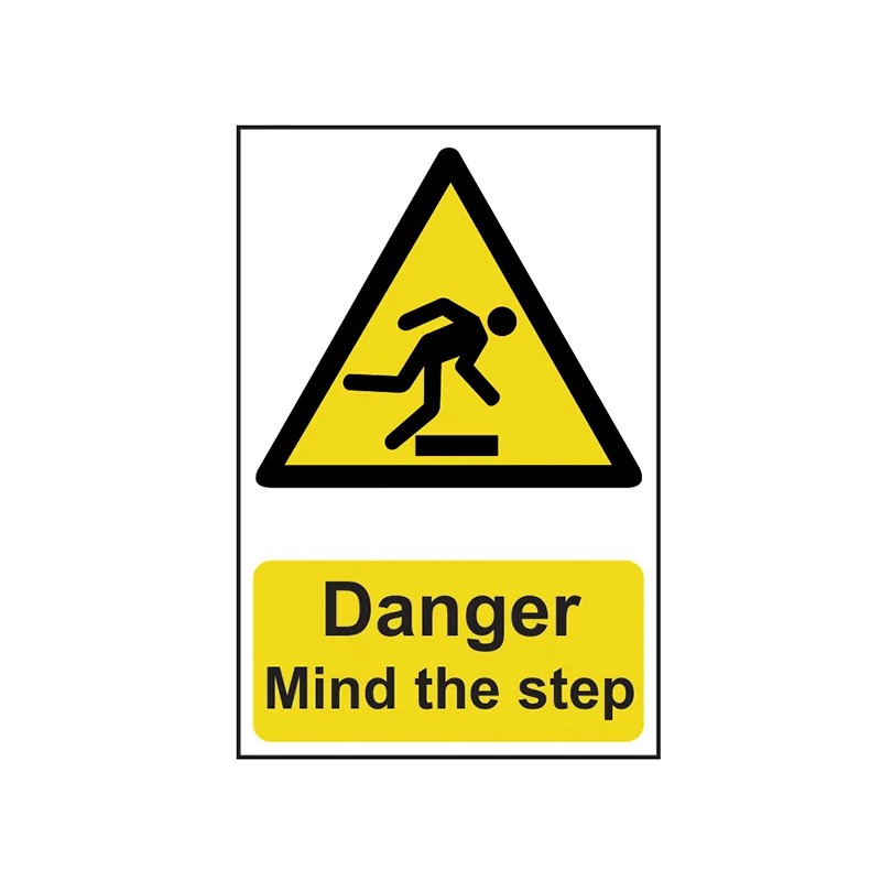 Scan Danger Mind The Step - PVC Sign 200 x 300mm - 1105