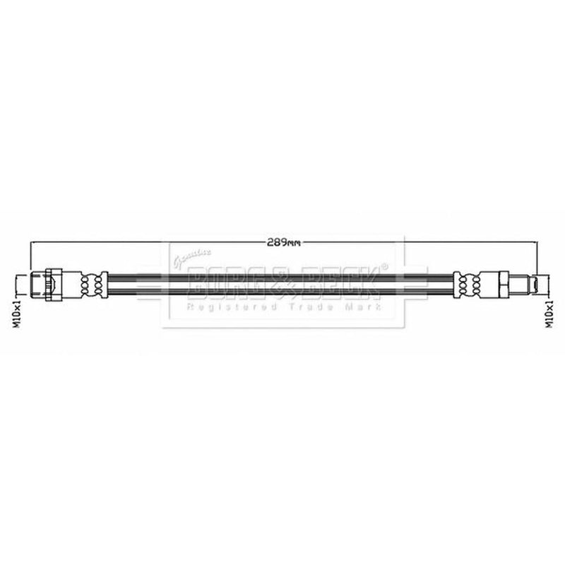 Borg & Beck Brake Hydraulic Hose Line Rear Left BBH8748