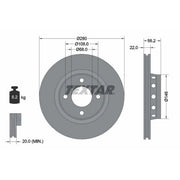 Textar 2 x Front Brake Discs 92060600