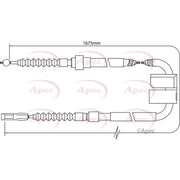 Apec Handbrake Cable Left Rear CAB1017