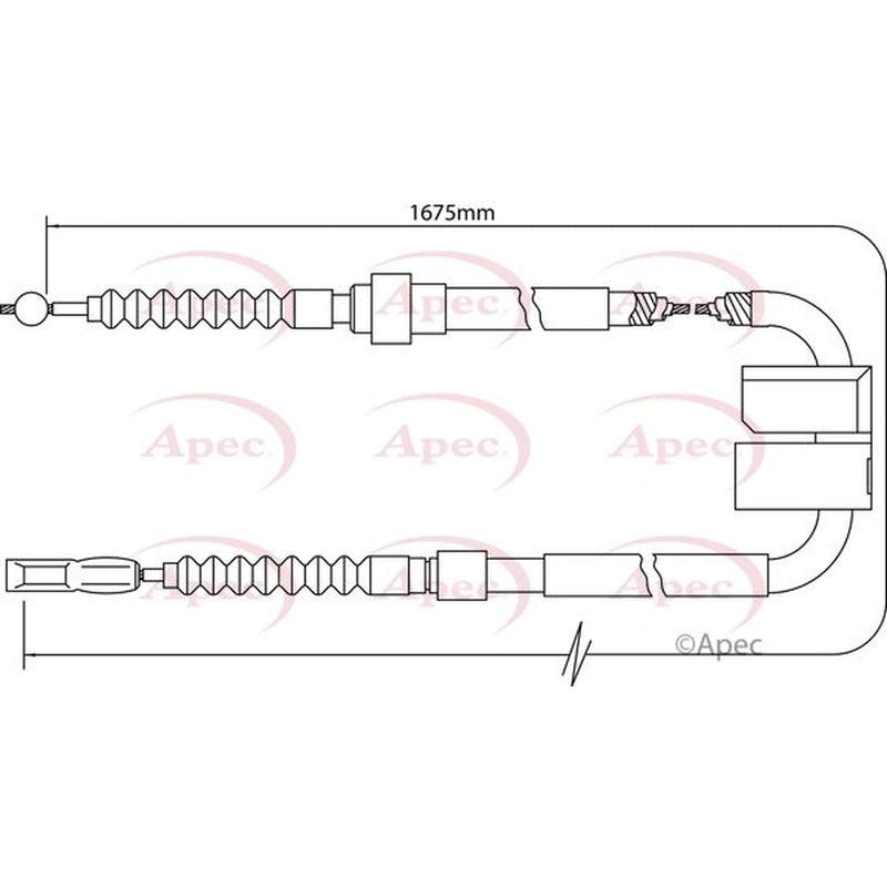 Apec Handbrake Cable Left Rear CAB1017