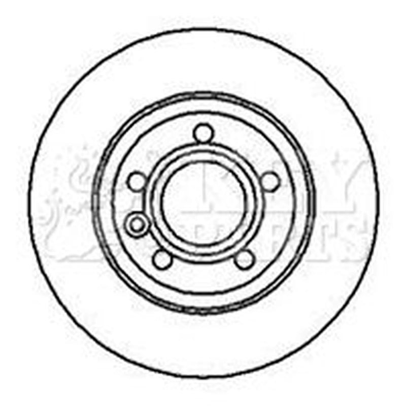 Key Parts 2 x Solid Rear Brake Discs KBD4213