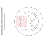 Apec 2 x Vented Rear Brake Discs DSK3396