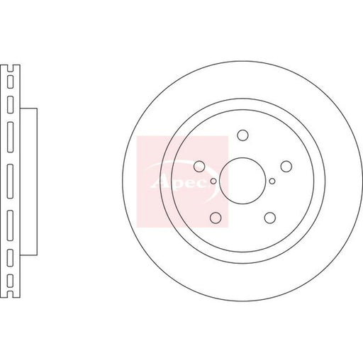 Apec 2 x Vented Rear Brake Discs DSK3396