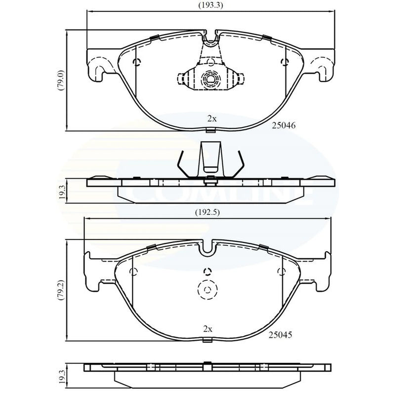 Comline 4 x Front Brake Pad Set CBP06017